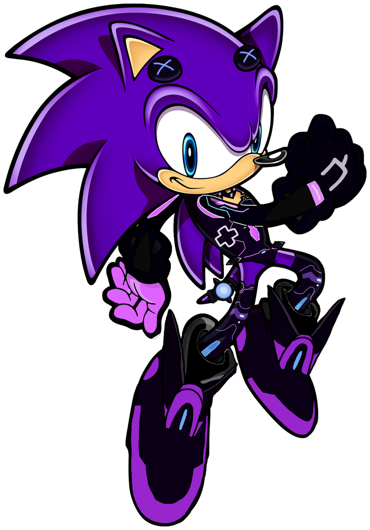 Purple Sonic Render by DaioDDD on DeviantArt