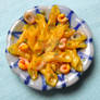 Miniature dish of italian pasta garganelli