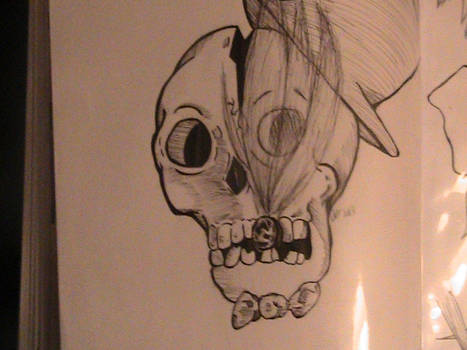 smoking skull