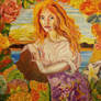 Lady in paradise oil on canvas 