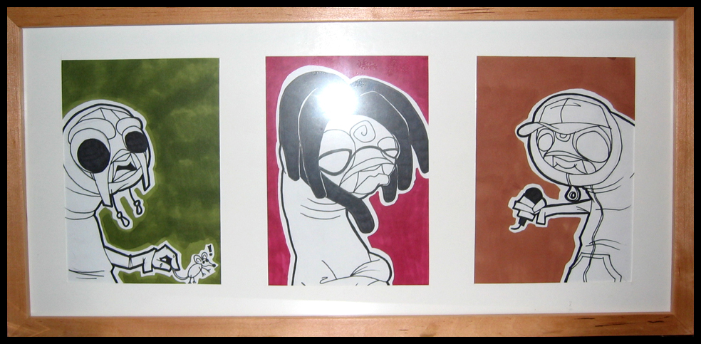 Doom, Lif, Aesop, framed