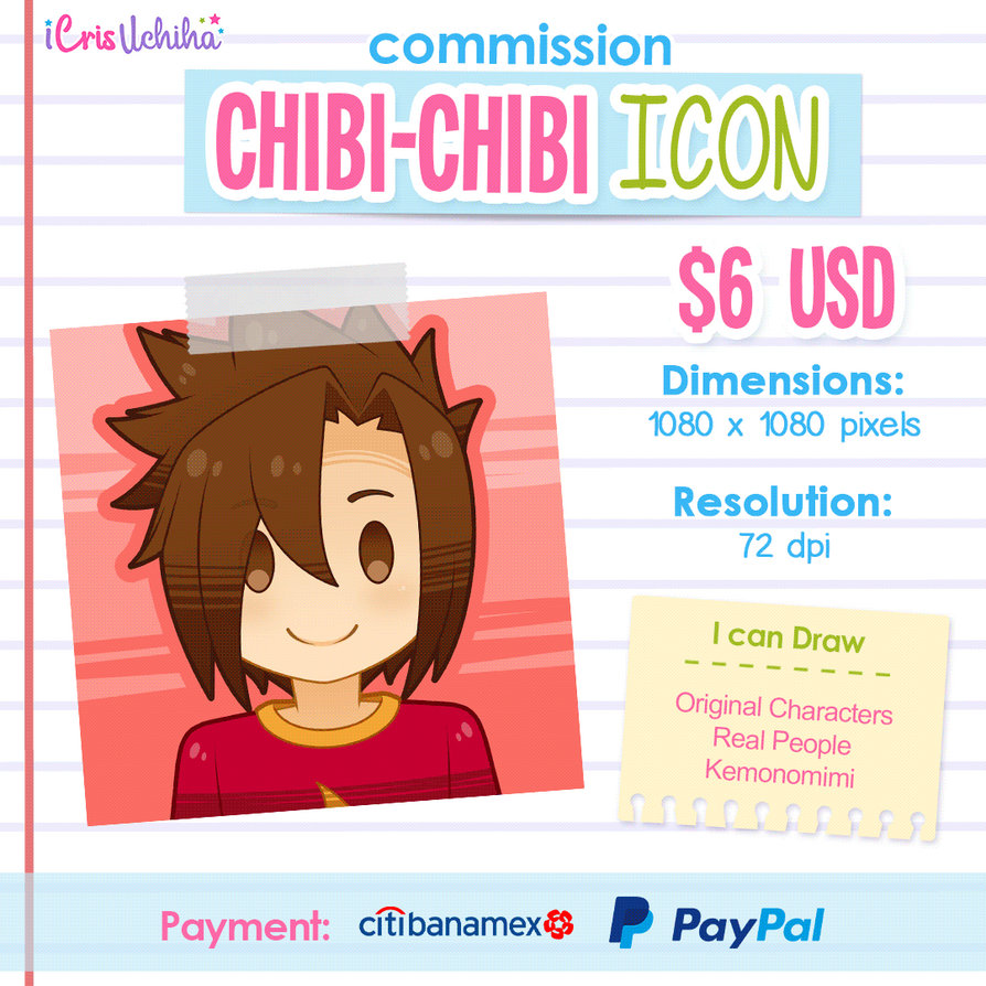 Chibi-Chibi Icons Commission Info by iCrisUchiha