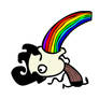 Wilson vomiting a rainbow (Don't Starve)