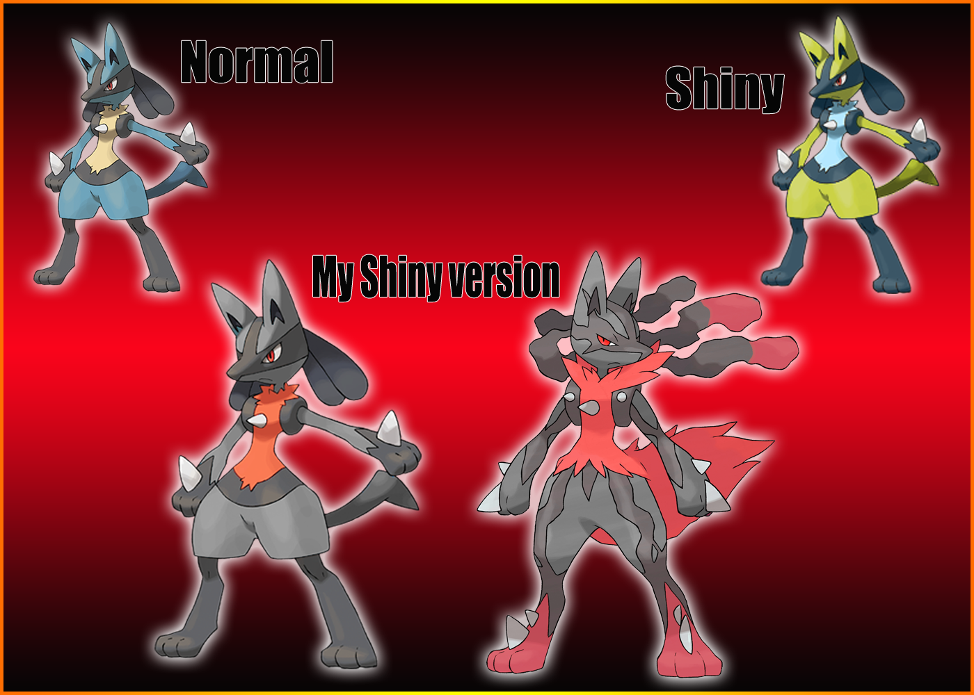 I made 3 alt shiny Lucario, my favorite fighting pokemon. What do you  think? What's your favorite? : r/PokemonSwordAndShield