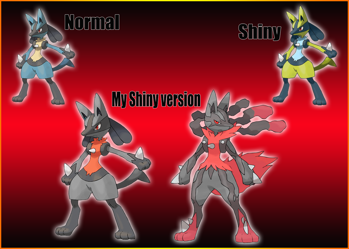 Lucario Alternate Shiny form by KrysFunPKM on DeviantArt