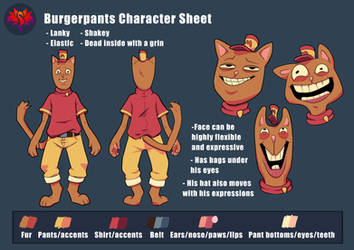 Burgerpants Character Ref Sheet (LOVE Series)