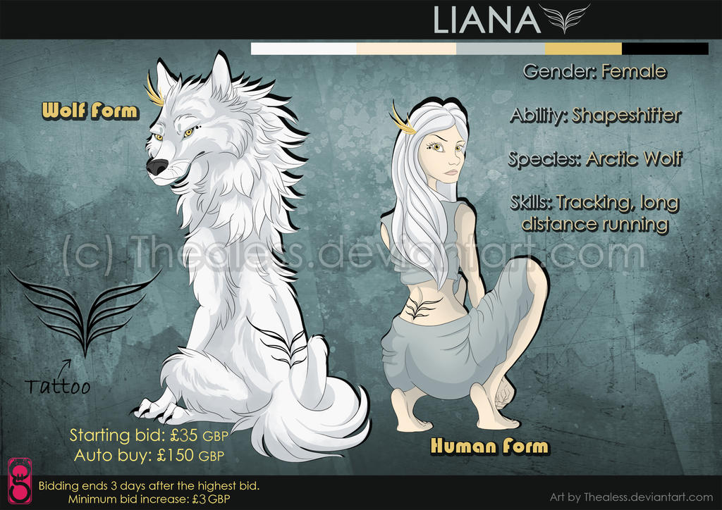 Shapeshifter Design Wolf Shapeshifter Design Auction CLOSED by Georgiavana on DeviantArt