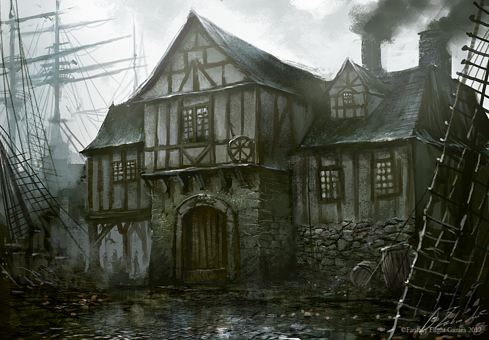 Medieval Inn Painting
