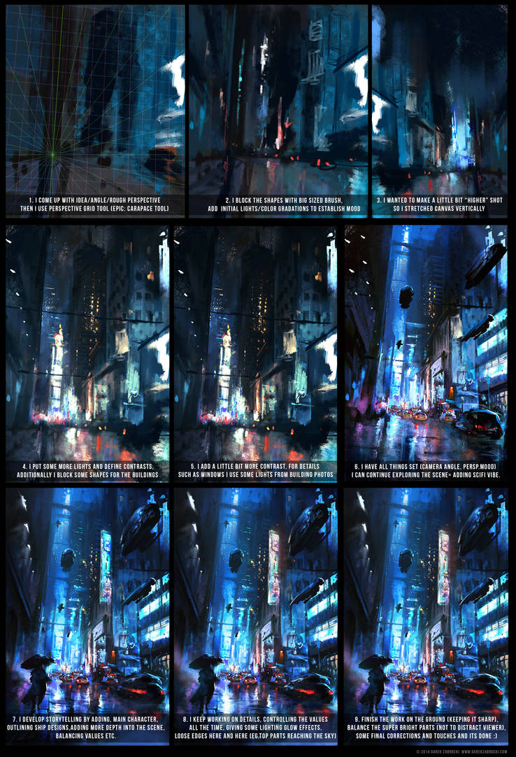 Walking on the street-process by daRoz
