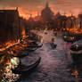 Dusk river