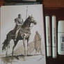 Inked horse rider