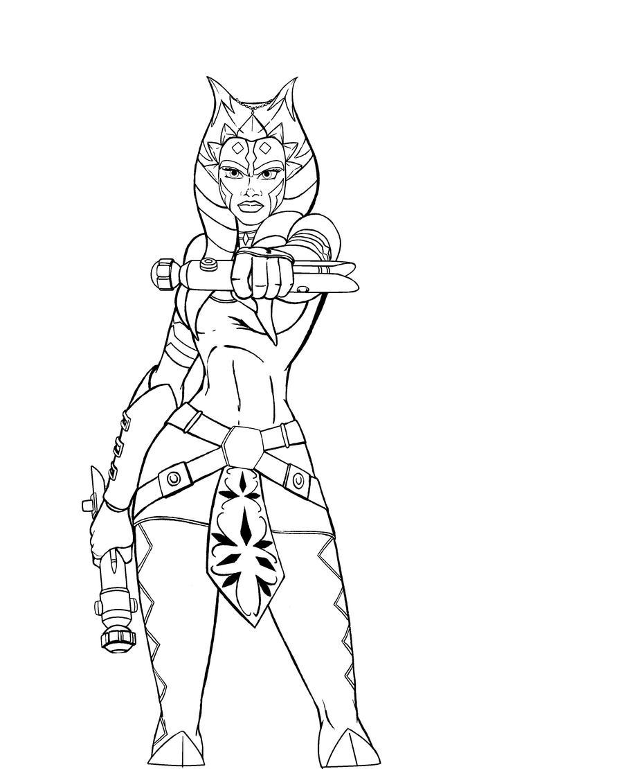 Ahsoka new design lineart