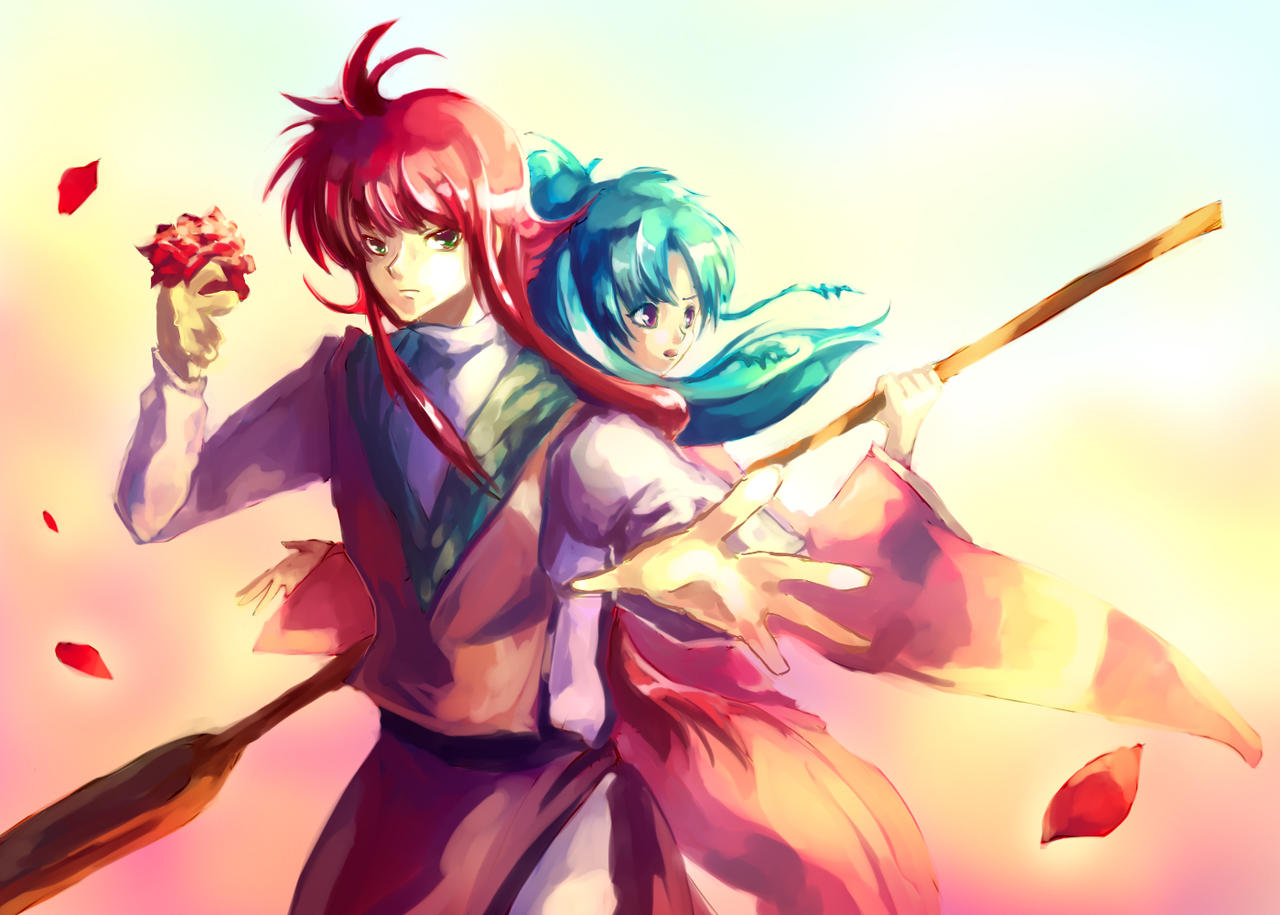 Commission : Botan and Kurama