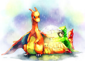 Pokemon : Under umbrella