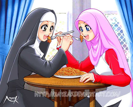 peaceful loving sisters by Nayzak