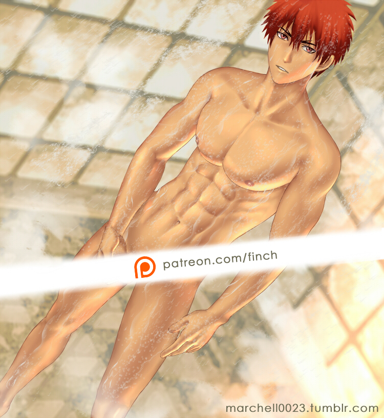 Kagami in shower