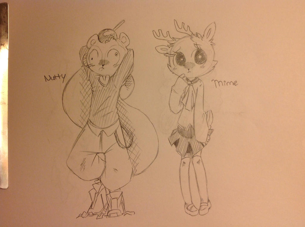 Nutty and Mime (highschool style) HTF