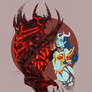 Dota2: Shadow Fiend  and  Queen of Pain