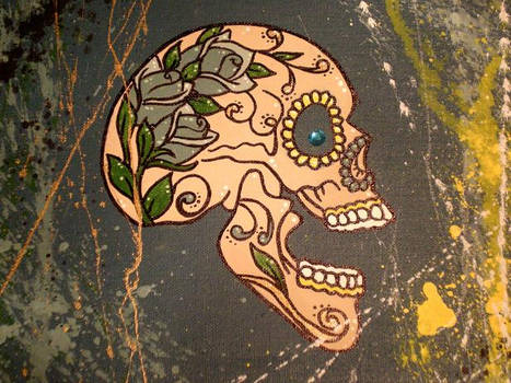 Teal Sugar Skull