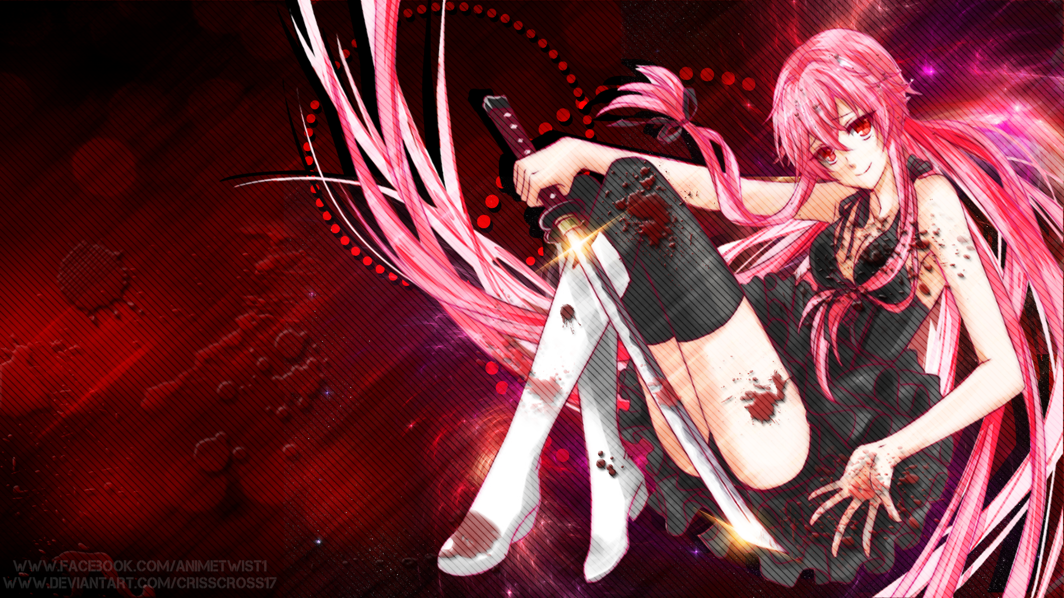 Yuno Gasai [Mirai Nikki] Wallpaper 1920x1080 by AwakenedPredator on  DeviantArt