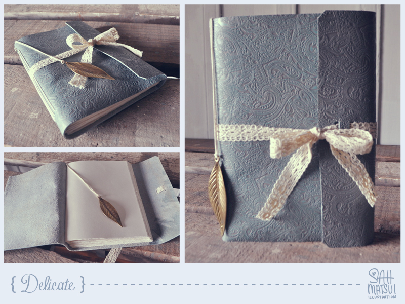 Delicate leather book