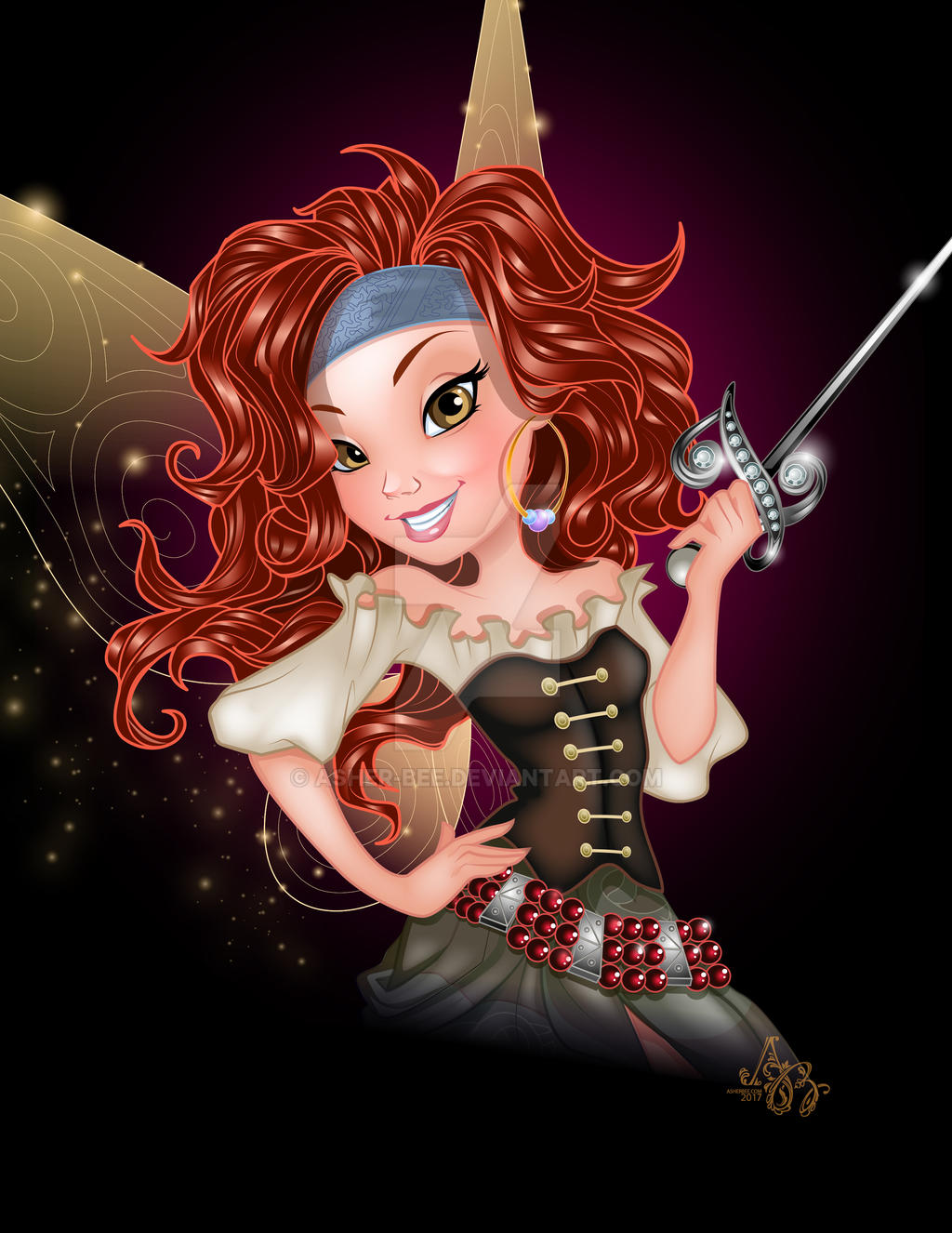 Zarina the Pirate Fairy Commission