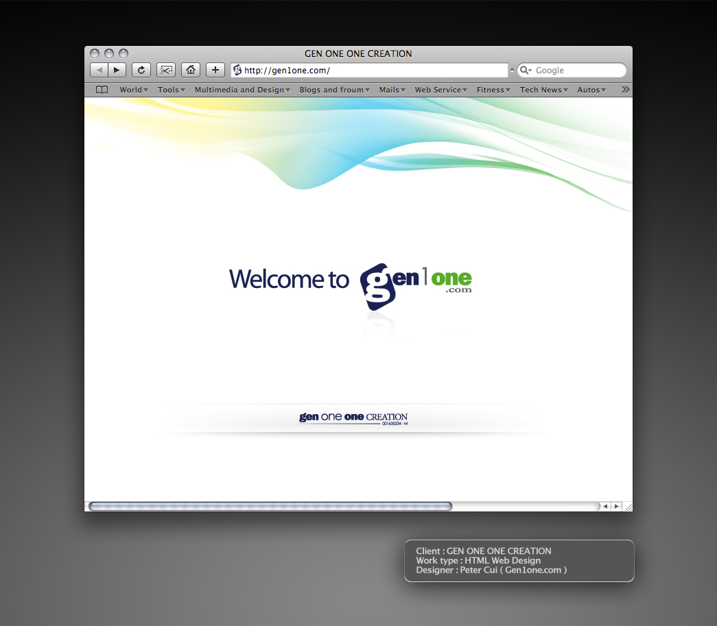 GEN ONE ONE CREATION webDesign