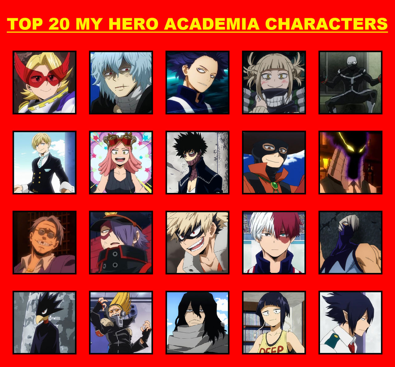 The 20 Most Popular My Hero Academia Characters, According To MyAnimeList