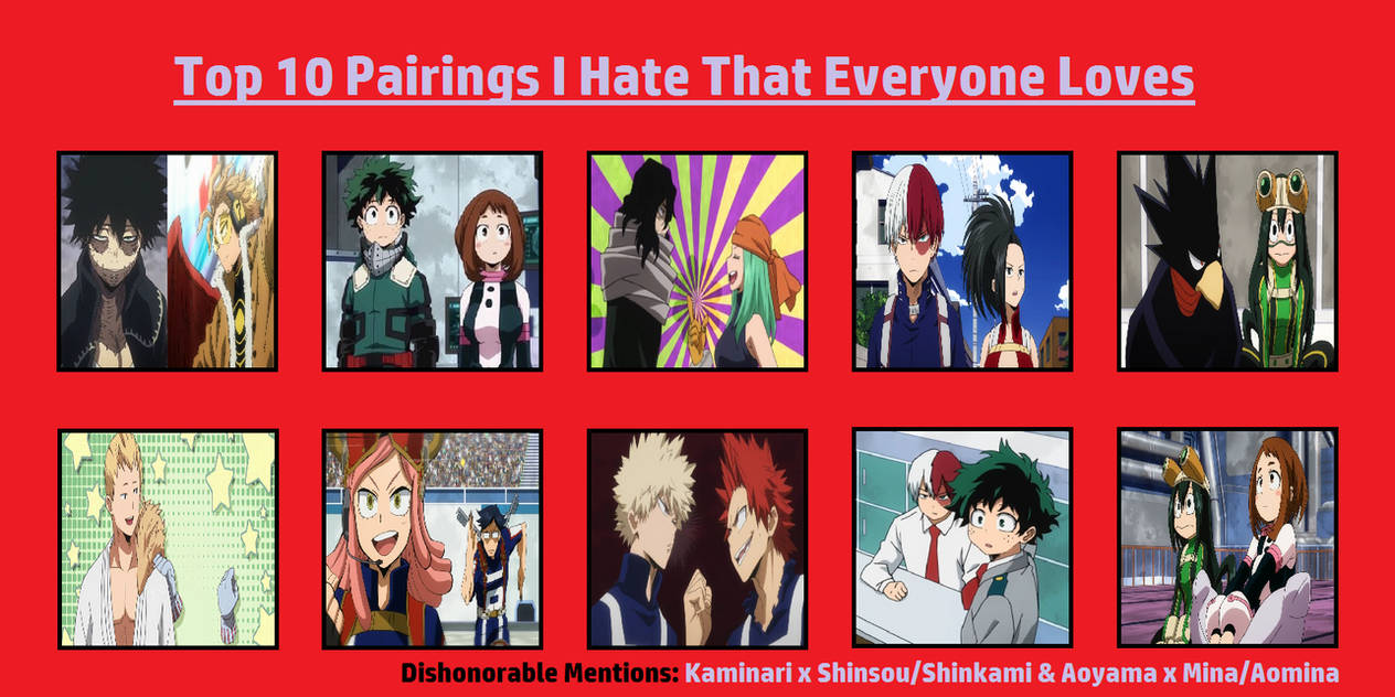 Top 10 Least Favorite Popular Pairings MHA By Twinkletoes 97 On top-10-least-favorite-popular-pairings-mha-by-twinkletoes-97-on