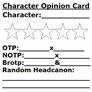 Character Opinion Card - Blank