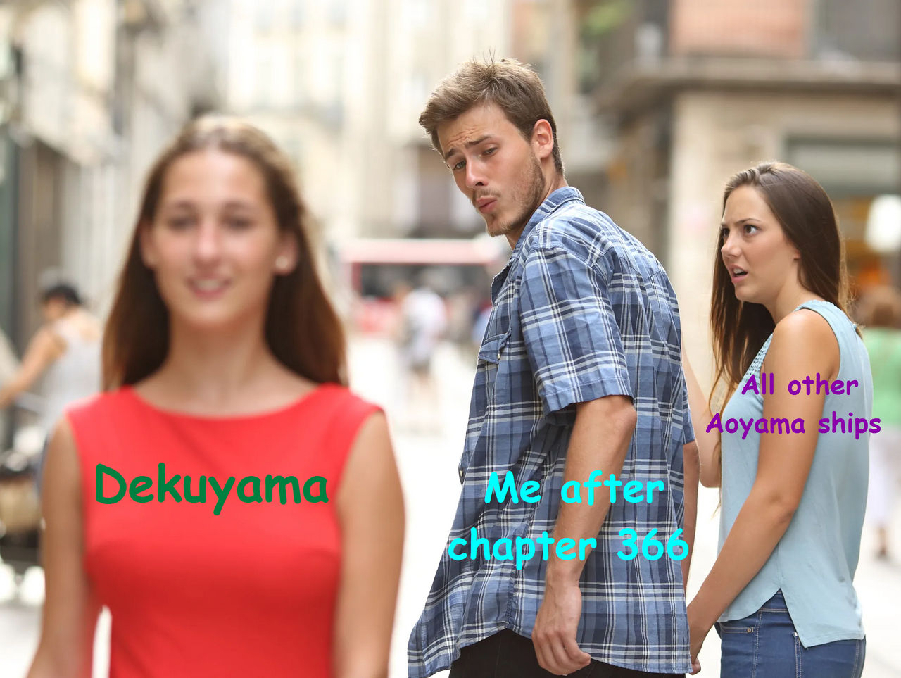 MHA Chapter 366 - Distracted Boyfriend Meme by twinkletoes-97 on DeviantArt