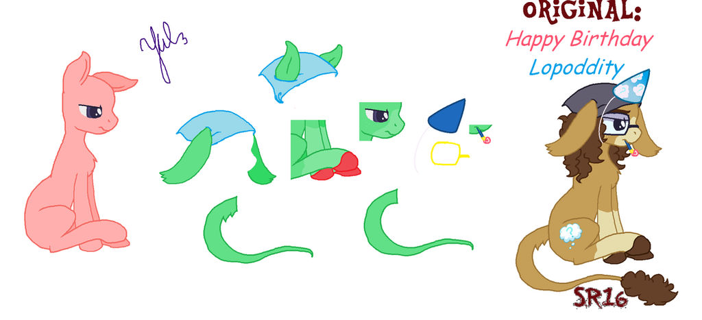 == A Grumpy B-Day - MLP Base #1 == by Bubblegunns on DeviantArt