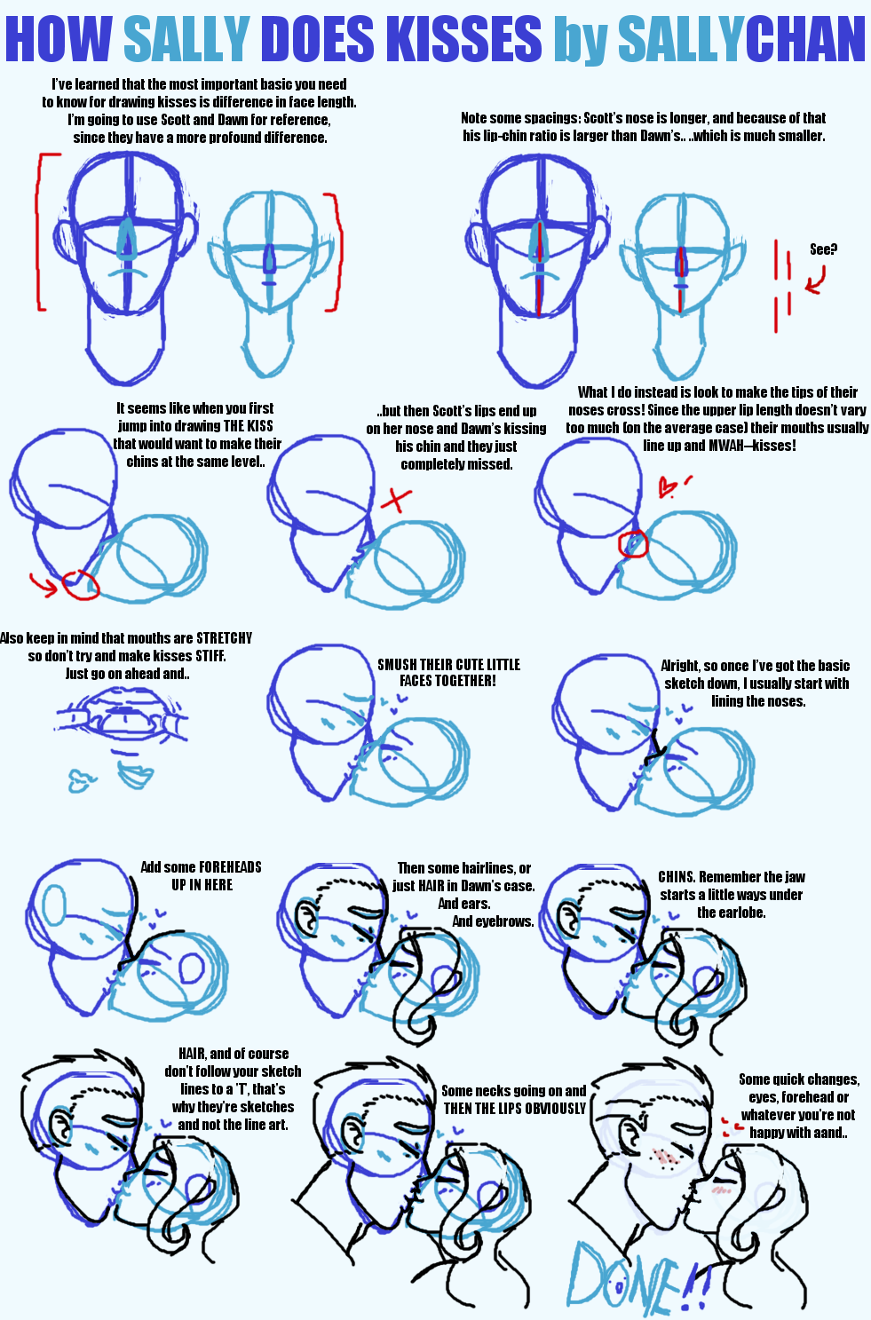 How to Draw People Kissing - An Anime Kiss Drawing - Easy Step by Step  Tutorial