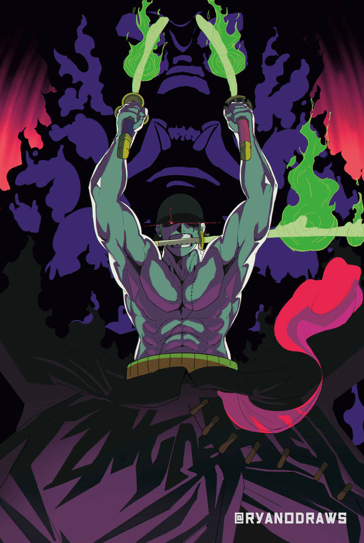 Zoro King Of Hell By RyanODraws On DeviantArt zoro-king-of-hell-by-ryanodraws-on-deviantart