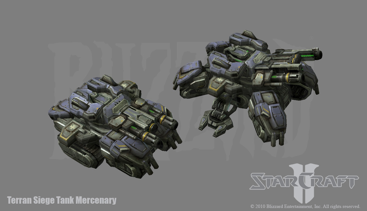 Starcraft 2: Terran Siege Tank by PhillGonzo
