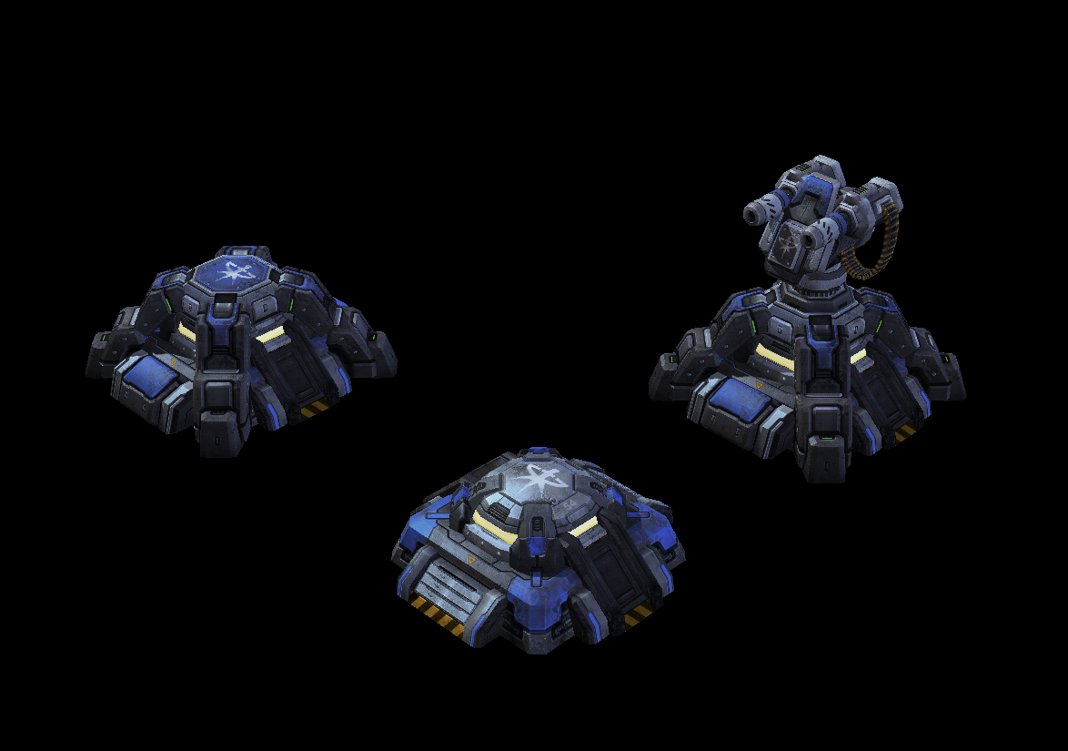 starcraft terran missile turret polycount.