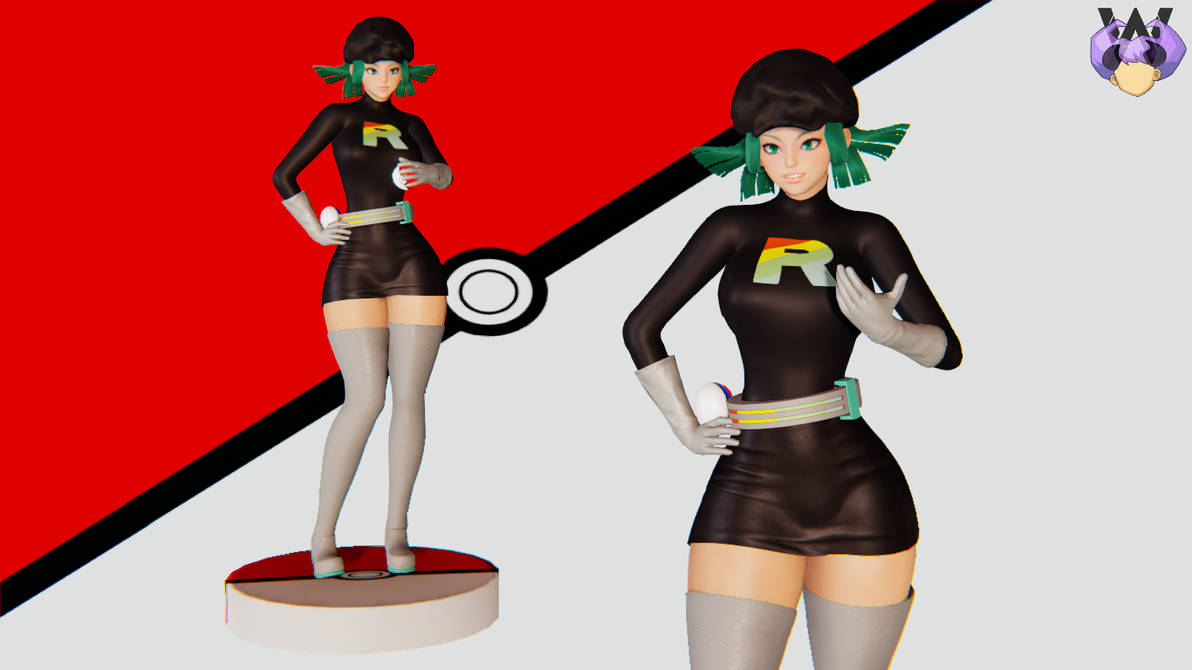 Team Rainbow Rocket Grunt female by WanereART on DeviantArt