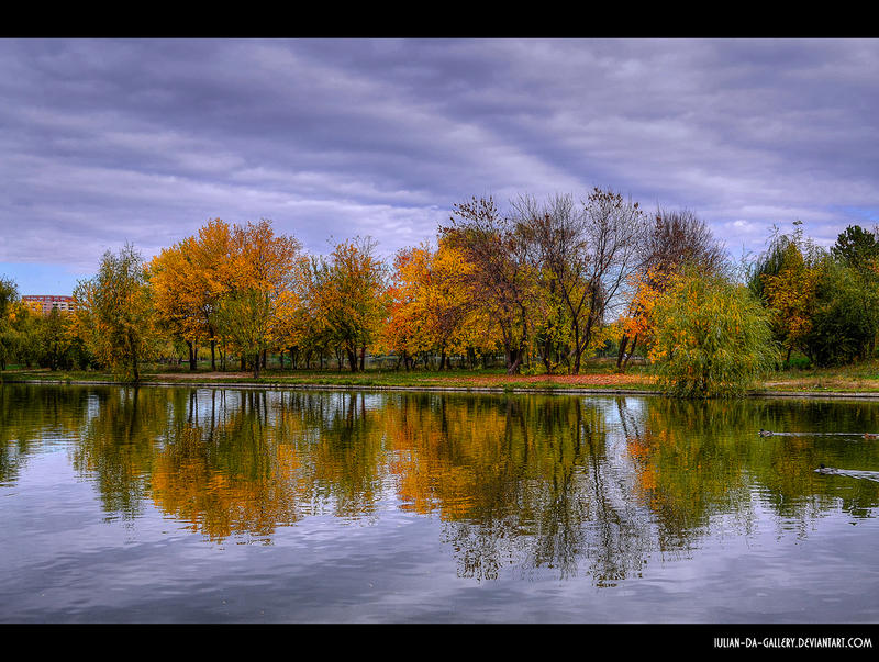 autumn on lake...