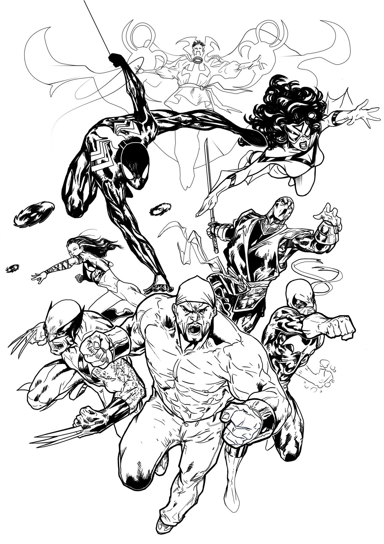 NewAvengers Digital Inks by WilsonWJr