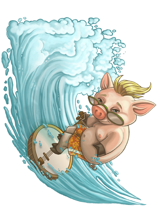 Banjo Pig Sizzlin' Bacon