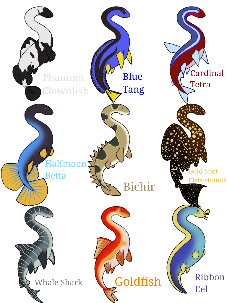 Mermay Elasmosaur Adopts (9/9 OPEN)