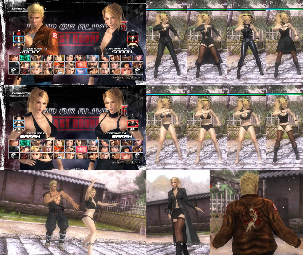 DOA5LR  Sarah Bryant black variation modding pack