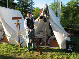 Civil War Era Tent and Soldier