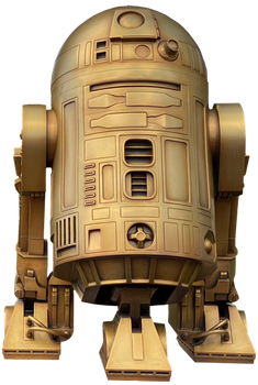An R2D2 Unit in Gold Clear Cut