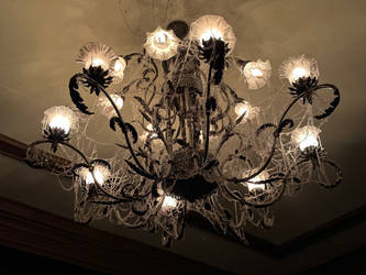 Haunted Mansion Cobwebbed Chandelier IMG 4985 by WDWParksGal-Stock