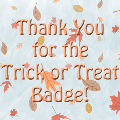 Thank You Trick and Treat Badge FTU