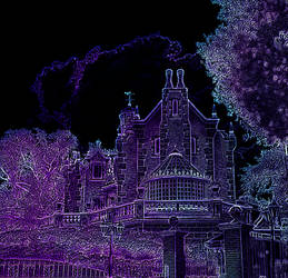 Haunted Mansion in Purple