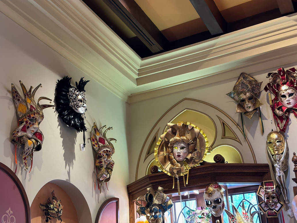 Scretched Mask Display A Display of Masks IMG 4770 by WDWParksGal-Stock on DeviantArt