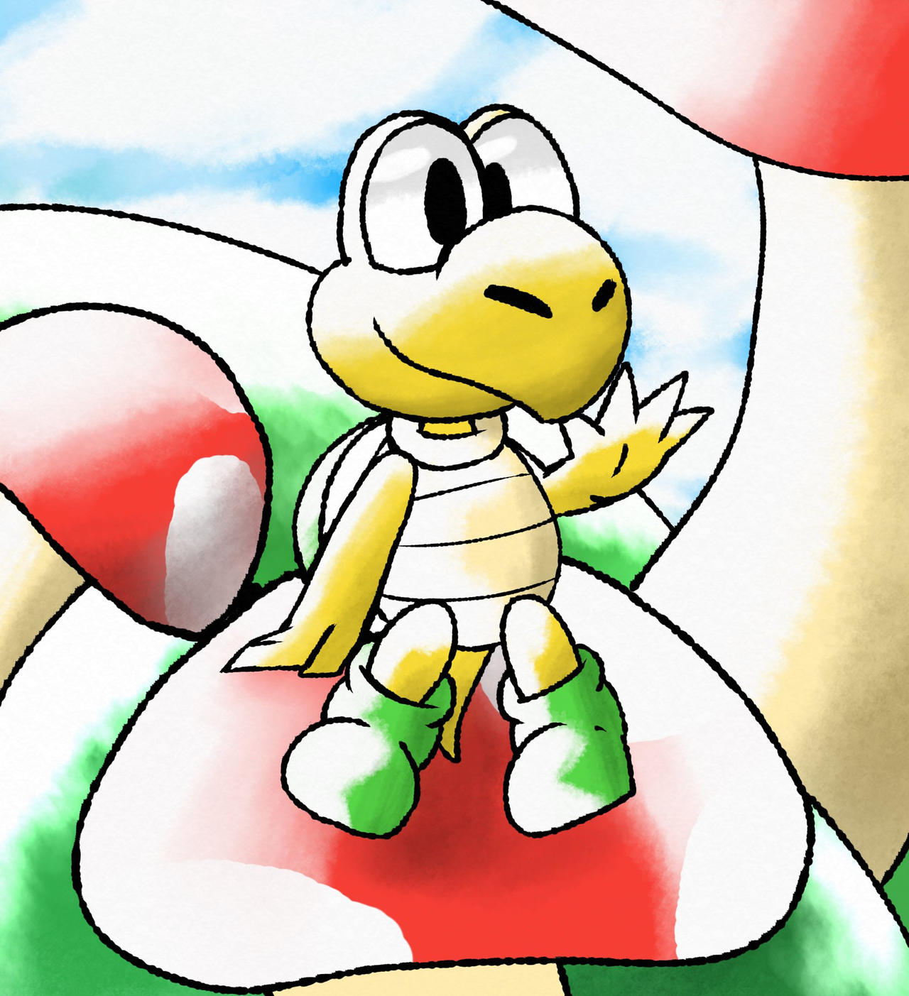 Koopa Drawing Koopa Troopa by GoldhornDS on DeviantArt