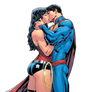 New 52 superman and wonder woman kissing